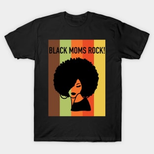 Black Moms Rock Mother's Day T-Shirt